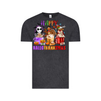 Vintage Black happy hallothanksmas Vintage Tee - MaliasSmallBusiness