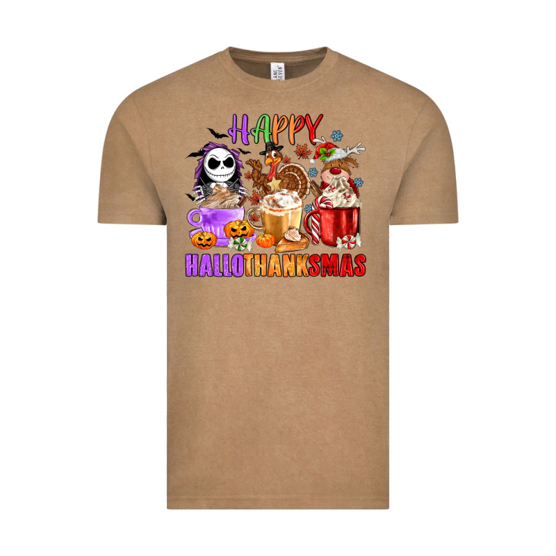 Happy Hallothanksmas Vintage Tee by MaliasSmallBusiness | Teevron