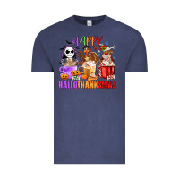 Vintage Denim happy hallothanksmas Vintage Tee - MaliasSmallBusiness
