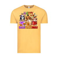Vintage Mustard happy hallothanksmas Vintage Tee - MaliasSmallBusiness