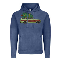 Vintage Denim christmas vacation car Vintage Hoodie - MaliasSmallBusiness