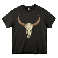 Asphalt bull skull Heavy Core Tee - AdoDesignShop