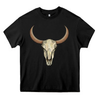 Black bull skull Heavy Core Tee - AdoDesignShop