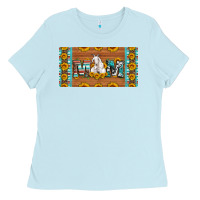 Baby Blue mom goat sunflowers license plate Ladies Tee - Artiststas