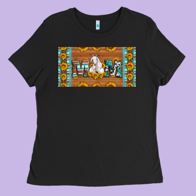 Mom Goat Sunflowers License Plate Ladies Tee Designed By Artiststas