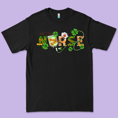 St Patricks Day Nurse Premium Tee Designed By Barkaloodesign