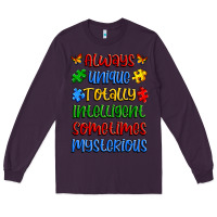 Plum always unique totally intelligent sometimes myster Long Sleeve Tee - Artiststas