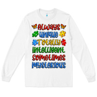 White always unique totally intelligent sometimes myster Long Sleeve Tee - Artiststas