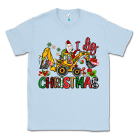 Dusty Blue I Dig Christmas Classic Tee - MaliasSmallBusiness