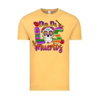 Vintage Mustard dia de los muertos Vintage Tee - MaliasSmallBusiness