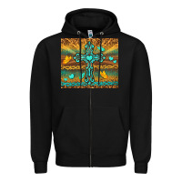 Black western cross Zipper Hoodie - TumblerDesignByShophia