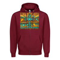 Burgundy western cross Zipper Hoodie - TumblerDesignByShophia