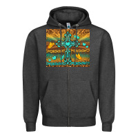 Charcoal Heather western cross Zipper Hoodie - TumblerDesignByShophia