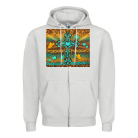 Dove Grey western cross Zipper Hoodie - TumblerDesignByShophia