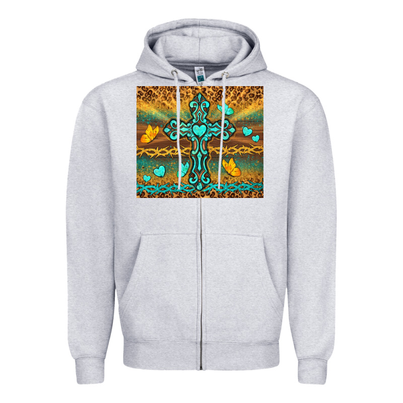 Western Cross Zipper Hoodie by TumblerDesignByShophia | Teevron