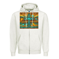 Oatmeal Heather western cross Zipper Hoodie - TumblerDesignByShophia