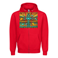 Red western cross Zipper Hoodie - TumblerDesignByShophia