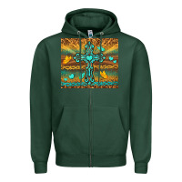 Sports Green western cross Zipper Hoodie - TumblerDesignByShophia