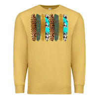 Antique Gold western brushstrokes Premium Sweatshirt - OliviaCreatesArt