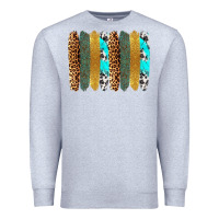 Heather Grey western brushstrokes Premium Sweatshirt - OliviaCreatesArt