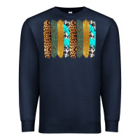 Navy western brushstrokes Premium Sweatshirt - OliviaCreatesArt