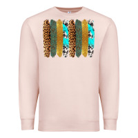 Pale Pink western brushstrokes Premium Sweatshirt - OliviaCreatesArt