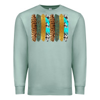 Seafoam western brushstrokes Premium Sweatshirt - OliviaCreatesArt