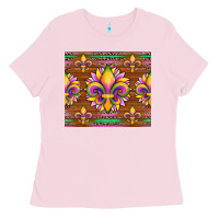 Bubblegum Pink mardi gras sunflowers fleur, de lis glitter leopard background Ladies Tee - Artiststas
