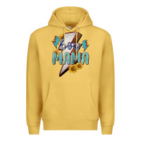 Antique Gold Boy mama lightning bold mother's day Premium Hoodie - HowdyJamesFarm