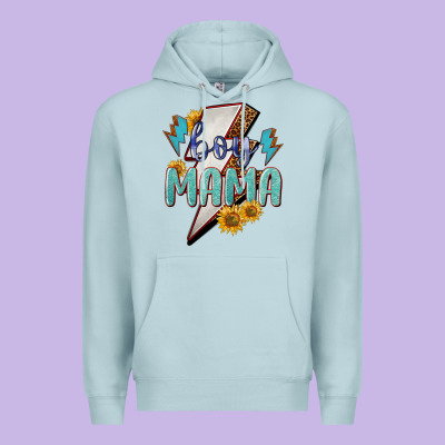 Boy Mama Lightning Bold Mother's Day Premium Hoodie Designed By Howdyjamesfarm