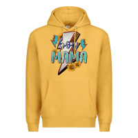 Mustard Boy mama lightning bold mother's day Premium Hoodie - HowdyJamesFarm