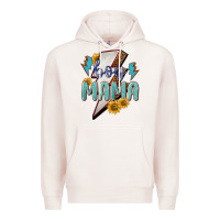 Pale Pink Boy mama lightning bold mother's day Premium Hoodie - HowdyJamesFarm