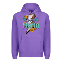Purple Boy mama lightning bold mother's day Premium Hoodie - HowdyJamesFarm