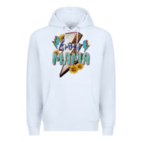 White Boy mama lightning bold mother's day Premium Hoodie - HowdyJamesFarm
