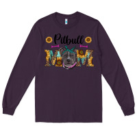 Plum western pitbull mom Long Sleeve Tee - RanaPortraitStore