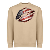 Mushroom American Flag Lips Heavyweight Sweatshirt - Bettercallsaul