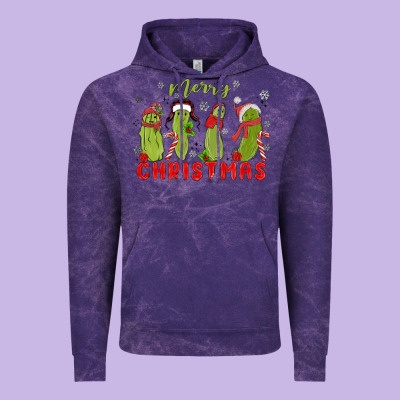 Pickle Merry Christmas Vintage Hoodie Designed By Maliassmallbusiness
