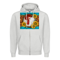 Dove Grey western rooster Zipper Hoodie - TumblerDesignByShophia