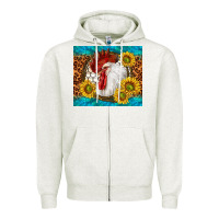 Oatmeal Heather western rooster Zipper Hoodie - TumblerDesignByShophia