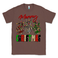 Chestnut Merry Christmas skeleton hands Classic Tee - NancyCooperArtShop
