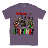 Lavender Merry Christmas skeleton hands Classic Tee - NancyCooperArtShop