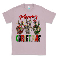 Lilac Merry Christmas skeleton hands Classic Tee - NancyCooperArtShop