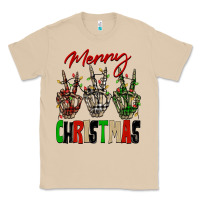 Mushroom Merry Christmas skeleton hands Classic Tee - NancyCooperArtShop