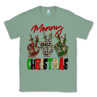 Sage Merry Christmas skeleton hands Classic Tee - NancyCooperArtShop