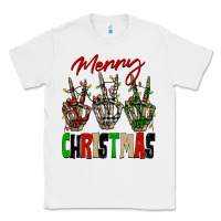 White Merry Christmas skeleton hands Classic Tee - NancyCooperArtShop