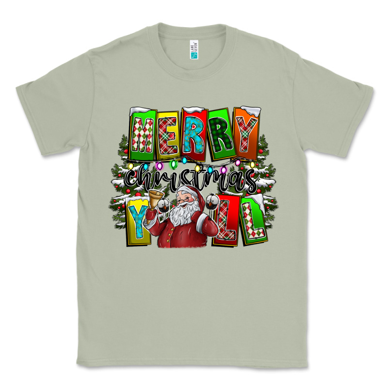 Merry Christmas Yall Classic Tee by CowhideDigitalArt | Teevron