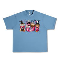 Pebble Blue Scream Coffee Cups Urban Heavy Tee - MaliasSmallBusiness