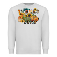 Dove Grey give thanks to the lord Premium Sweatshirt - FaDigitalArtStudio