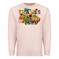 Pale Pink give thanks to the lord Premium Sweatshirt - FaDigitalArtStudio