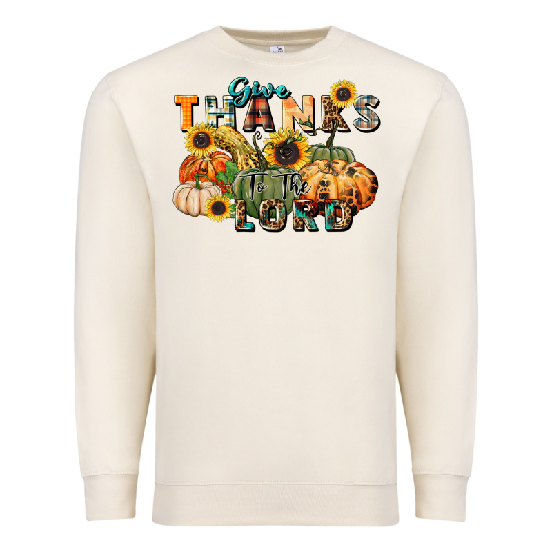 Give Thanks To The Lord Premium Sweatshirt by FaDigitalArtStudio | Teevron